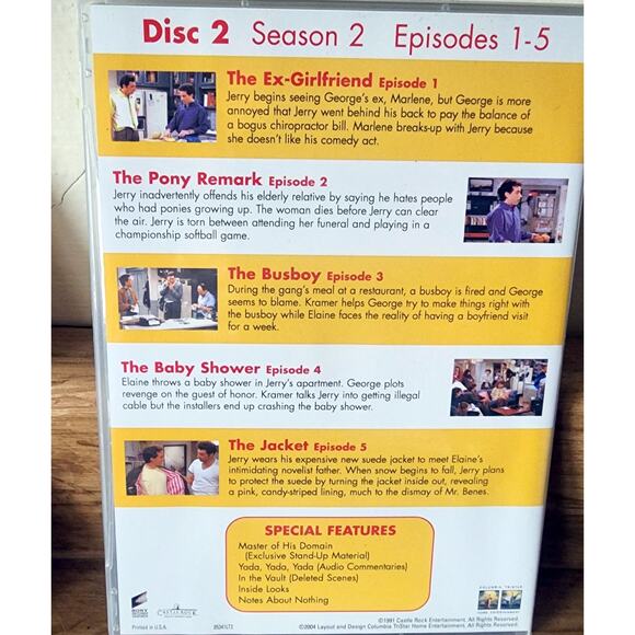 Seinfeld Seasons 1 & 2 DVD Set Volume 1-4 Complete Collection 1989-1991 - Picture 14 of 16